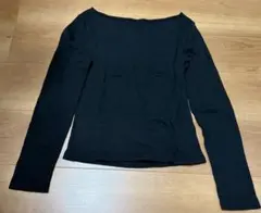 GRL グレイル オフショルダー ブラック　黒リブ 長袖 トップス