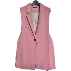 （clear）ノースリーブベストジレ ピンク FREEサイズ 美品