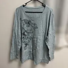 sonoma 1X 長袖 Tシャツ ライトブルー カットソー ゆったり 着痩せ