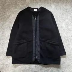 美品【ユニクロ】（XL）フリースノーカラーコート エンジニアドガーメンツ 紺