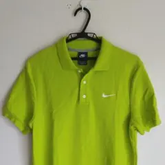 NIKE 蛍光イエロー コットン ポロシャツ GOLF men's L