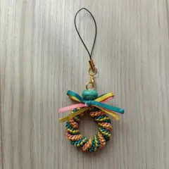 リボンレイ（カラフルリース型）ストラップ