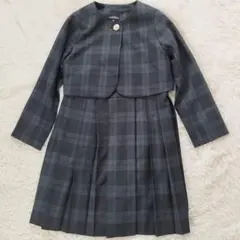 グリーンレーベルリラクシング フォーマル チェック ワンピース セット 135