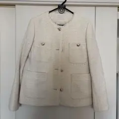 any SiS 11号　アイボリー ツイードジャケット