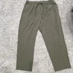 GU ジーユー　ドライワイドイージーパンツ ゴムウエスト　グリーン