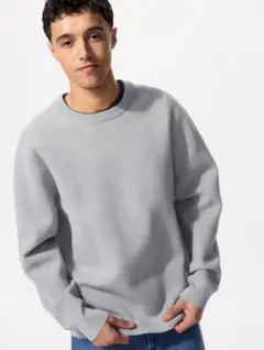 ユニクロ　ウォッシャブルストレッチミラノリブクルーネックセーター