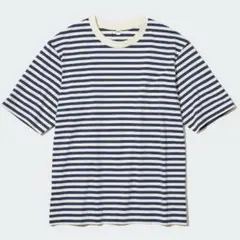 ユニクロ　オーバーサイズボーダーTシャツ（5分袖）　サイズM