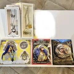 【新品】【5点】ワンピース トラファルガー・ロー アクスタ、缶バッジ バースデー