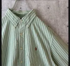 ポロラルフローレン　ストライプ ボタンダウン長袖シャツ