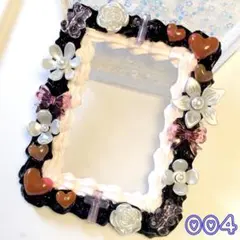 【No.004】ホイップデコ 硬質ケース トレカデコ 黒 ピンク