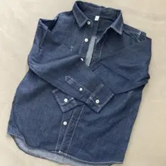 無印良品　デニムシャツ サイズ130 ダークブルー