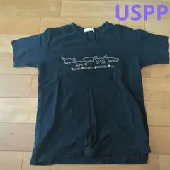 【匿名配送】USPP ブラック Tシャツ 猫　綿100 黒