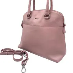 フルラ　ハンドバッグ　ショルダーバッグ　2WAY　レザー　ピンク