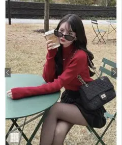 grl ハイネックリブニットトップス cu441