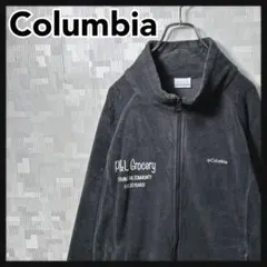 コロンビア レディース 3X フリースジャケット フルジップ ブラック 黒 古着