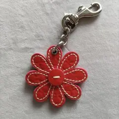 coach 花型チャーム エナメル シグネチャー キーホルダー
