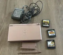 Nintendo DS Lite⭐︎メタリックロゼ⭐︎本体⭐︎付属品⭐︎ソフト