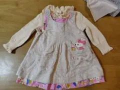 美品　ニットプランナー　リバーシブルジャンパースカート　襟フリルニット　セット