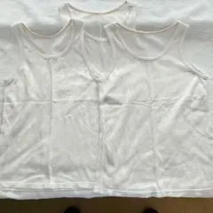 ユニクロ　コットンメッシュタンクトップ下着　男女兼用　120　3枚　UNIQLO