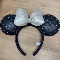 ディズニー ミニー カチューシャ ブラック　スパンコール　キルティングのサムネイル