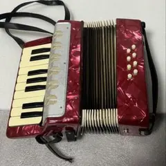 赤いマーブル模様アコーディオン - メルカリ