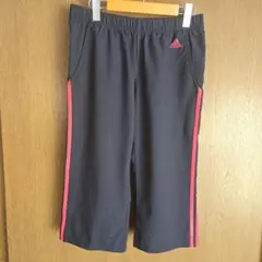 アディダス 7部丈　クロップドパンツ ネイビー