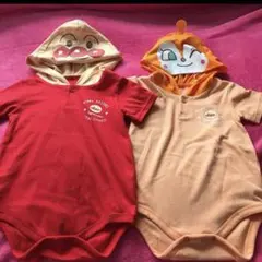 2枚❗️アンパンマン　ドキンちゃん　双子ロンパース　まとめ売り