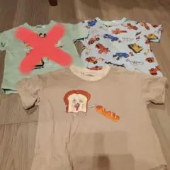 トミカとトム・パンどろぼうキャラクターTシャツ2枚セット