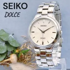 【稼動品】SEIKO DOLCE メンズ腕時計 ラウンド　SACM107シルバー