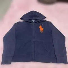 polo ralph laurenパーカー ネイビー ビックポニー swag - メルカリ