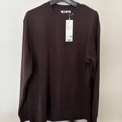 UNIQLO エアリズムコットンクルーネックTシャツ L ワイン