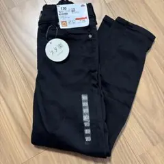 TOPVALU 裏起毛ロングパンツ 130cm 黒