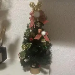 ミニクリスマスツリーとミッキーミニー飾りセット