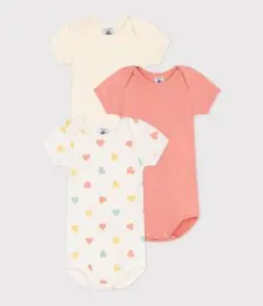 新品未使用 petit bateau 半袖ボディ 3枚組 6ヶ月67cm