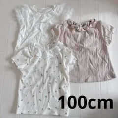 キッズ Tシャツ トップス 花柄 フリル 女の子