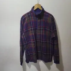 フィラ プルオーバー トレーナー チェック柄 ハーフジップ 90sビンテージ