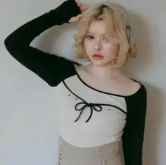 andmary トップス　アイボリー　新品未使用品 ANDMARY】Casey knit tops