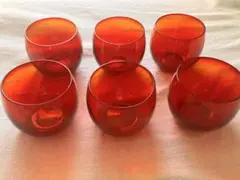 赤色グラス　6個セット