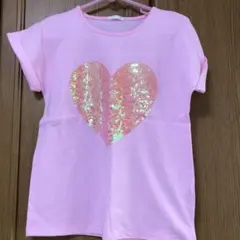 GU ♡スパンコールTシャツピンク150新品
