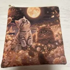フラットポーチ くま柄 星蜜工房 両面パネル ❤️ハンドメイド - メルカリ