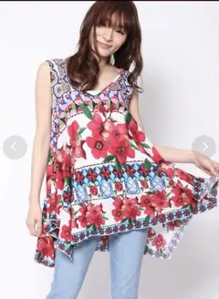 デシグアル Desigual 花柄 ノースリーブ チュニックのサムネイル