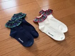 シャーリーテンプル　靴下　ソックス　チェック　新品未使用　2足　フリル　チェック