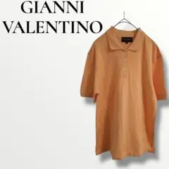 GIANNI VALENTINO ジャンニバレンチノ　オレンジ ポロシャツ Lのサムネイル