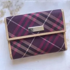 ■635 BURBERRY バーバリー・ブルーレーベル Wホック 折り財布のサムネイル