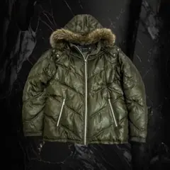 archive fur grunge down jacket olive L