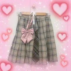 なんちゃって制服 スカート・リボン・ネクタイ3点セット