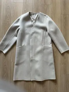 GALERIE VIE ギャルリーヴィーダブルフェイスカシミヤ混ノーカラーコート