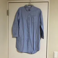 GU ブルーストライプシャツワンピース　Lサイズ