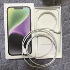 Apple iPhone 14 128GB Midnight 空箱　ケーブル