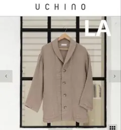 UCHINO ウチノ マシュマロワッフルガーゼライト メンズカーディガン LA